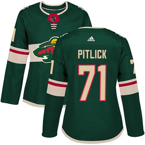 Women's Adidas Minnesota Wild Tyler Pitlick Green Home Jersey - Authentic Women's Adidas Minnesota Wild Tyler Pitlick Green Home Jersey - Authentic