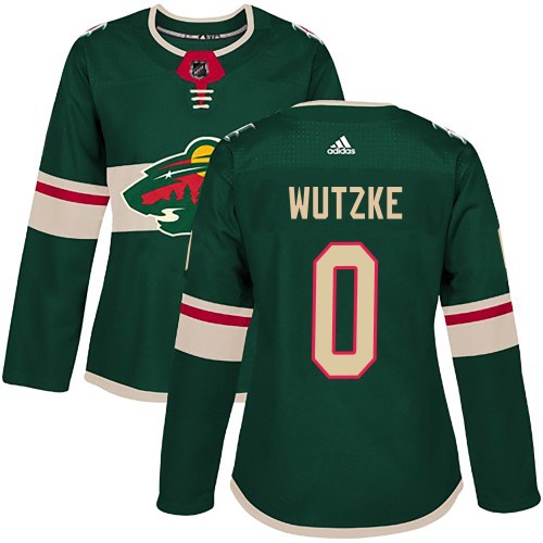 Women's Adidas Minnesota Wild Chase Wutzke Green Home Jersey - Authentic Women's Adidas Minnesota Wild Chase Wutzke Green Home Jersey - Authentic