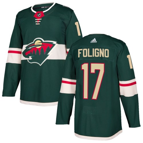 Men's Adidas Minnesota Wild Marcus Foligno Green Home Jersey - Authentic Men's Adidas Minnesota Wild Marcus Foligno Green Home Jersey - Authentic