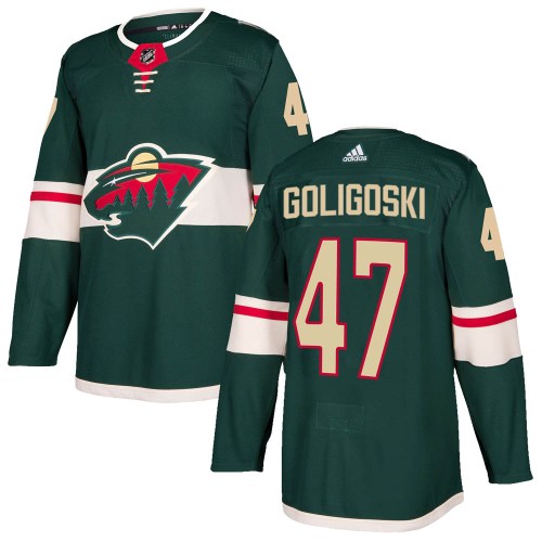 Men's Adidas Minnesota Wild Alex Goligoski Green Home Jersey - Authentic Men's Adidas Minnesota Wild Alex Goligoski Green Home Jersey - Authentic