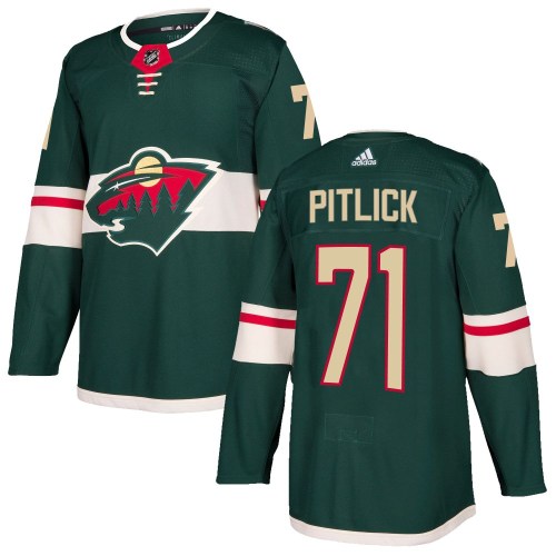 Men's Adidas Minnesota Wild Tyler Pitlick Green Home Jersey - Authentic Men's Adidas Minnesota Wild Tyler Pitlick Green Home Jersey - Authentic