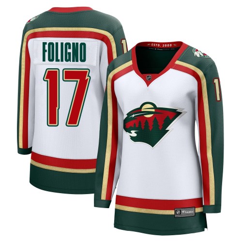 Women's Fanatics Minnesota Wild Marcus Foligno White 25th Anniversary Jersey - Breakaway Women's Fanatics Minnesota Wild Marcus Foligno White 25th Anniversary Jersey - Breakaway