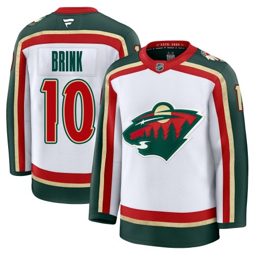 Men's Fanatics Minnesota Wild Bobby Brink White 25th Anniversary Jersey - Premium Men's Fanatics Minnesota Wild Bobby Brink White 25th Anniversary Jersey - Premium