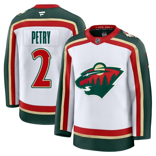 Men's Fanatics Minnesota Wild Jeff Petry White 25th Anniversary Jersey - Premium Men's Fanatics Minnesota Wild Jeff Petry White 25th Anniversary Jersey - Premium