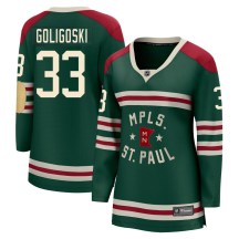 Women's Fanatics Branded Minnesota Wild Alex Goligoski Green 2022 Winter Classic Jersey - Breakaway
