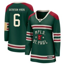Women's Fanatics Branded Minnesota Wild Viking Gustafsson Nyberg Green 2022 Winter Classic Jersey - Breakaway