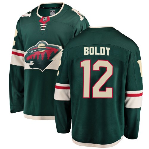 Green Youth Matt Boldy Minnesota Wild Backer Long Sleeve T-Shirt