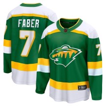 Youth Fanatics Branded Minnesota Wild Brock Faber Green Special Edition 2.0 Jersey - Breakaway