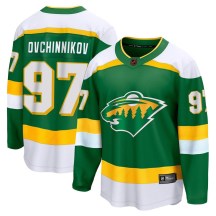 Youth Fanatics Branded Minnesota Wild Dmitry Ovchinnikov Green Special Edition 2.0 Jersey - Breakaway