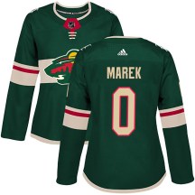Women's Adidas Minnesota Wild Bradley Marek Green Home Jersey - Authentic