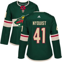 Women's Adidas Minnesota Wild Gustav Nyquist Green Home Jersey - Authentic