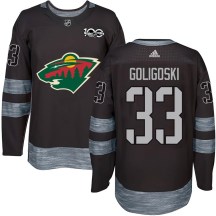 Men's Minnesota Wild Alex Goligoski Black 1917-2017 100th Anniversary Jersey - Authentic