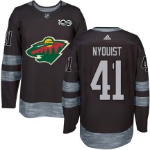 Men's Minnesota Wild Gustav Nyquist Black 1917-2017 100th Anniversary Jersey - Authentic