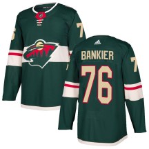 Men's Adidas Minnesota Wild Caedan Bankier Green Home Jersey - Authentic Men's Adidas Minnesota Wild Caedan Bankier Green Home Jersey - Authentic