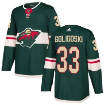 Men's Adidas Minnesota Wild Alex Goligoski Green Home Jersey - Authentic