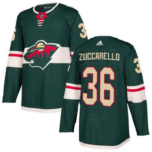 Men's Adidas Minnesota Wild Mats Zuccarello Green Home Jersey Authentic
