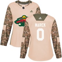 Women's Adidas Minnesota Wild Bradley Marek Camo Veterans Day Practice Jersey - Authentic