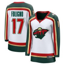 Women's Fanatics Minnesota Wild Marcus Foligno White 25th Anniversary Jersey - Breakaway