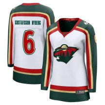Women's Fanatics Minnesota Wild Viking Gustafsson Nyberg White 25th Anniversary Jersey - Breakaway
