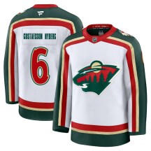 Men's Fanatics Minnesota Wild Viking Gustafsson Nyberg White 25th Anniversary Jersey - Premium