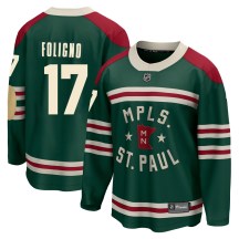 Men's Fanatics Branded Minnesota Wild Marcus Foligno Green 2022 Winter Classic Jersey - Breakaway