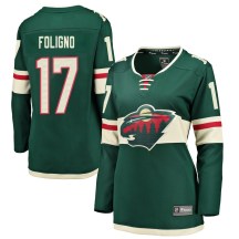 Women's Fanatics Branded Minnesota Wild Marcus Foligno Green Home Jersey - Breakaway