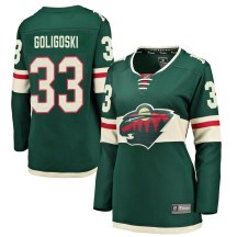 Women's Fanatics Branded Minnesota Wild Alex Goligoski Green Home Jersey - Breakaway