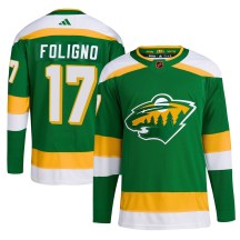 Youth Adidas Minnesota Wild Marcus Foligno Green Reverse Retro 2.0 Jersey - Authentic