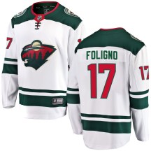Men's Fanatics Branded Minnesota Wild Marcus Foligno White Away Jersey - Breakaway