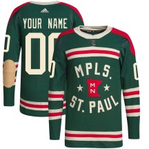 Men's Adidas Minnesota Wild Custom Green Custom 2022 Winter Classic Player Jersey - Authentic Men's Adidas Minnesota Wild Custom Green Custom 2022 Winter Classic Player Jersey - Authentic