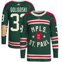 Men's Adidas Minnesota Wild Alex Goligoski Green 2022 Winter Classic Player Jersey - Authentic
