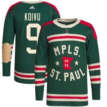 Mens Reebok Minnesota Wild 9 Mikko Koivu Premier Black Ice NHL Jersey