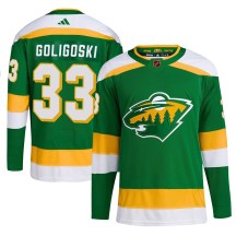 Men's Adidas Minnesota Wild Alex Goligoski Green Reverse Retro 2.0 Jersey - Authentic